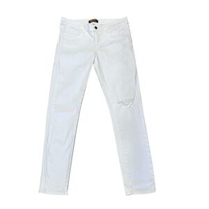 Paige White Skinny Jeans Peg Denim Medium Rise Crisp Summer Jeans Y2K Size 29